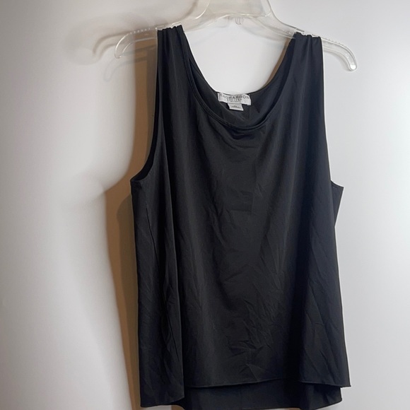 Sag Harbor Black Stretch Tank Top 2X PLUS SIZE - Picture 1 of 4
